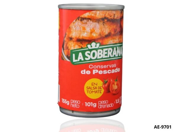 CONSERVA LA SOBERANA TINAPA EN SALSA DE TOMATE X 155 GR. PRINCIPAL
