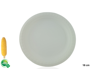Plato Plano 6"  15 Cm Almidón de Maíz Biodegradable  X 12 Unidades