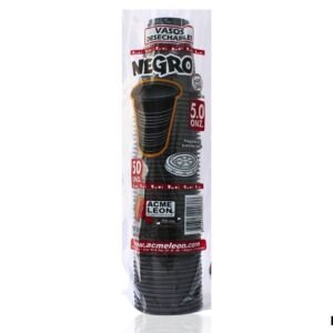 Vaso Samba Desechable Negro 5 Onzas