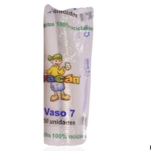 Vasos Transparentes Vacan 7 oz - Paquete x 50 Unidades