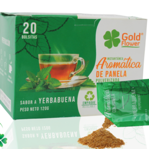 Increíble Aromática de Panela Yerbabuena Gold Flower - El Mejor Sabor Refrescante Único
