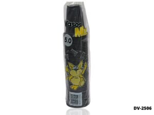 Vaso 5 Onzas Negro Mix  x 50 Unidades