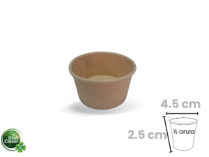 Copa 0.5 Onzas Cartón Bambú x 50 Unidades Biodegradable