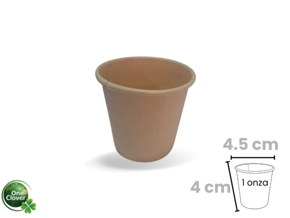 Copa 1 Onza Cartón Bambú x 50 Unidades Biodegradable 44