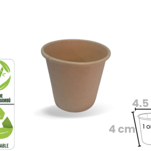 Copa 1.5 Onzas Bambú x 50 Unidades Biodegradable
