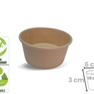 Copa 1.5 Onzas Bambú x 50 Unidades Biodegradable