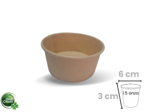 Copa 1.5 Onzas Cartón Bambú x 50 Unidades Biodegradable