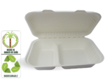 Portacomidas J2 de Bagazo de Caña 950 ml x 20 Unidades Biodegradable Compostable 1