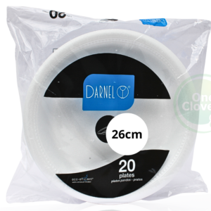 Plato Espumado 26 CM DARNEL Blanco reduz