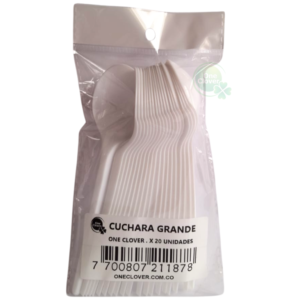 Cuchara grande Desechable  de plástico x 20 und
