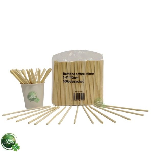 Mezclador Madera 11 CM x 500 unidades Tradicional One Clover1