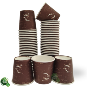 Vasos de cartón biodegradables 4 oz pack x 50 económico One Clover