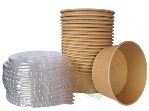 bowl kraft biodegradable 750 ml con tapa 2