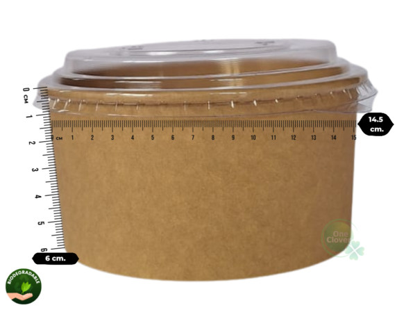 bowl kraft biodegradable 750 ml con tapa 3