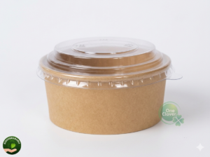 Bowl Kraft 750 ml 25 Onzas Tapa Pet. Pack x20 | Económico | Domicilio
