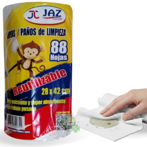 Paño de Limpieza Reutilizable Wipers 80 Hojas 28 x 42 cm. Jaz Plasticos