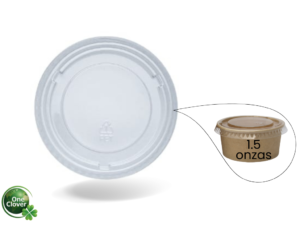 Tapa Plástica 50 Unidades Para Copa 1.5 Onza de Bambú