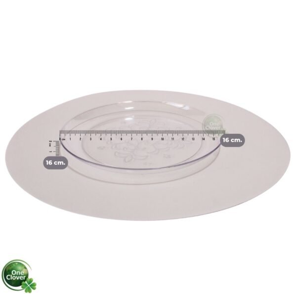 Plato de Cristal Transparente 16 cm x 6 Unidades (Murano) para Postres y Pasabocas – Diseño Elegante elegante