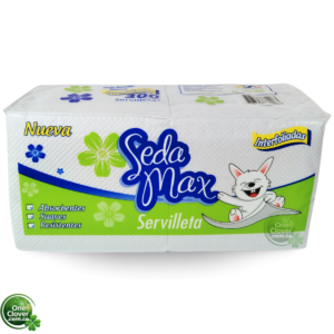 Servilleta Blanca Interfoliada Seda Max x 300 hojas absorbente para restaurantes One Clover Bogotá.