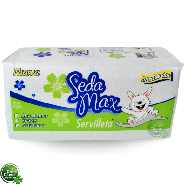 Servilleta Blanca Sedamax x 300 Hojas Absorbente y Ecológica Seda Max 1