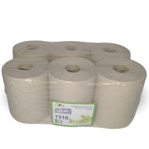 Caja toalla de manos Coltisú 100 metros natural doble hoja paca institucional.