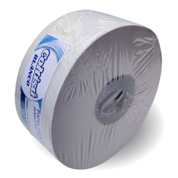 Papel Higiénico Jumbo Institucional Coltisú 250m – Vista de Ángulo